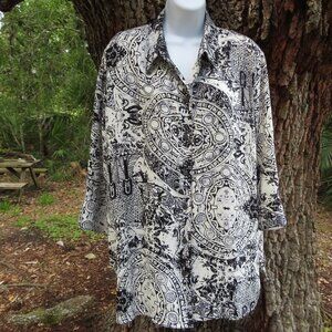 Alia Womans 3/4 Sleeve Tunic Top 20W